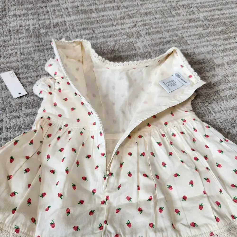 Sofia Grainge x Amazon Essentials Strawberry Tiered Lace Flutter Dress size 2T